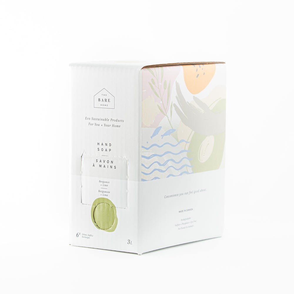 The Bare Home | Bergamot + Lime Hand Soap 3 Litre Refill Box
