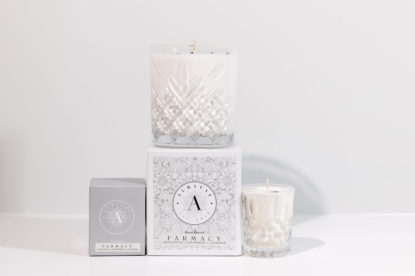 AuraTae | Hematite Natural Crystal Soy Wax Candle